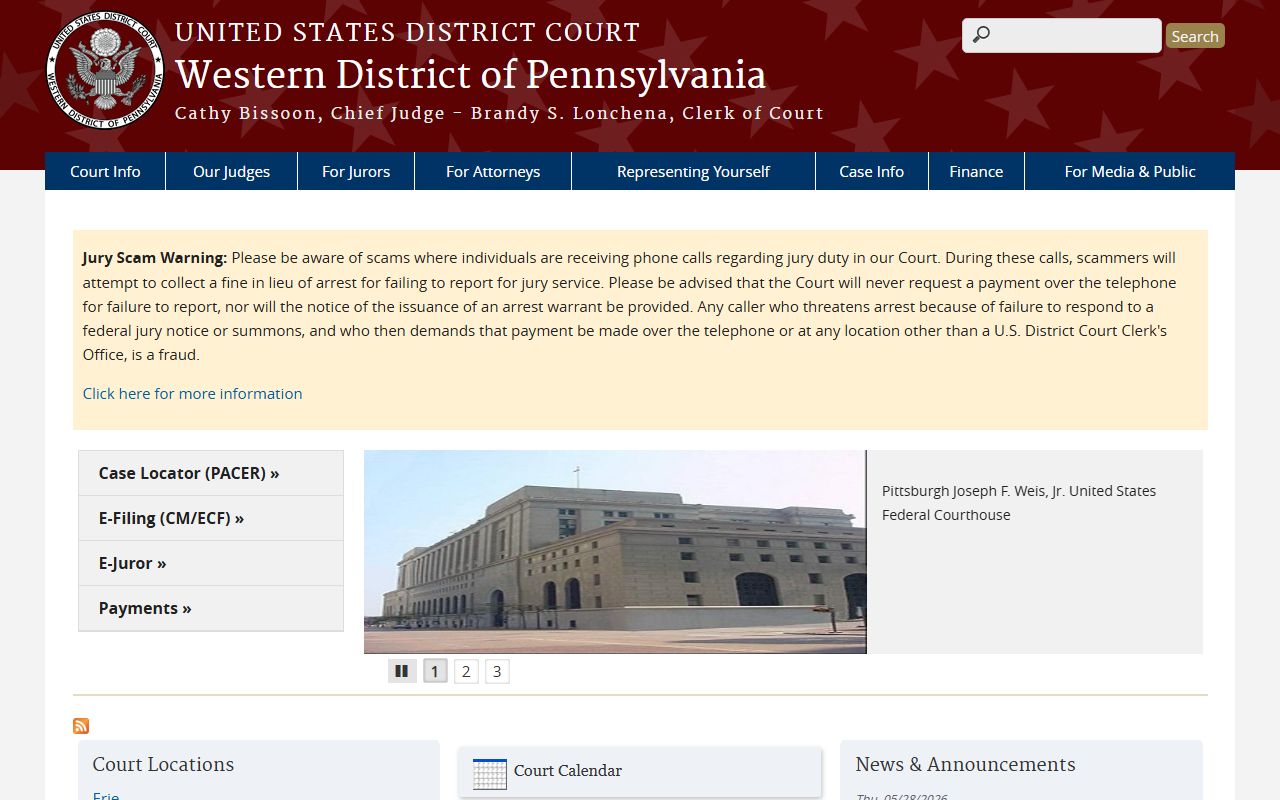 Crawford County traffic court records and separate federal district court source