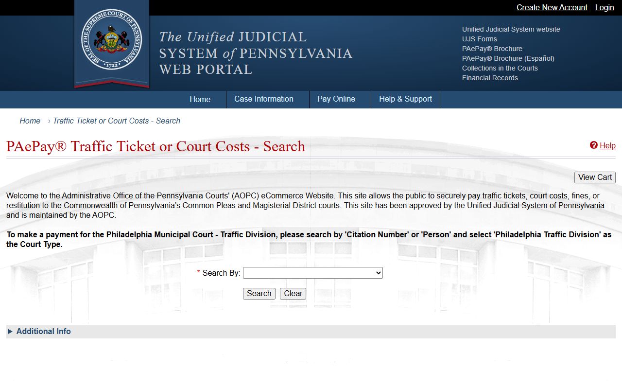 Crawford County warrant search PAePay traffic and court costs lookup